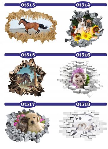 Naklejka samoprzylepna 3D dziura samochód auto na Arena.pl