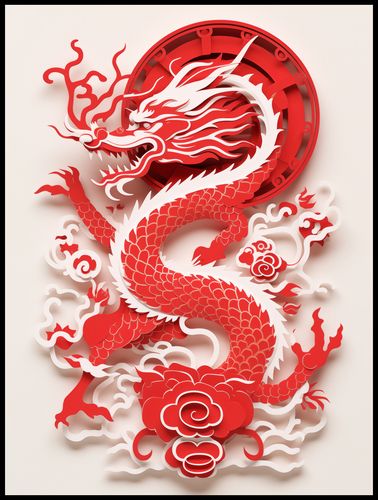 Plakat 75x100cm Czerwony Smok na Arena.pl