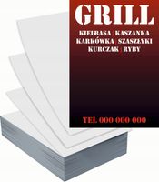 Ulotki A5 reklamowe firmowe 100 szt projekt w cenie KIEŁBASA Z GRILLA