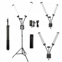 LAMPA LED DO RZĘS I MAKIJAŻU, PODWÓJNA, ZE STATYWEM, 40W - IDEALNA DO ZDJĘĆ