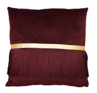 Poduszka bordowa z frędzlami