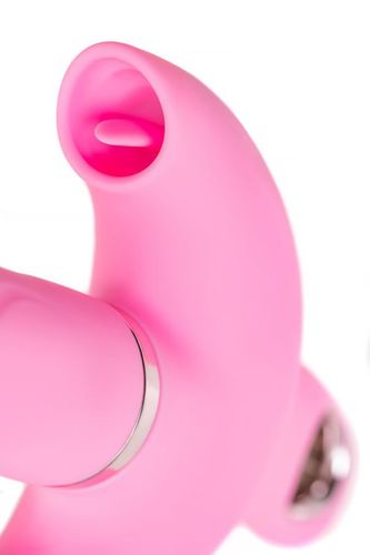 jos vibrator with clitoral stimulator jos twistme, silicone, pink, 19.5 cm na Arena.pl