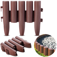 PALISADA OGRODOWA BRĄZOWA WYSOKA 280 cm OBRZEŻE OGRODOWE PŁOT TRAWNIKOWY