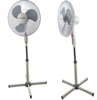 WENTYLATOR WIATRAK STOJĄCY PODŁOGOWY BIAŁY DUŻY