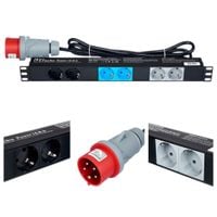 Rozdzielnica prądu 3-fazowa do szafy 19 cali the t.racks Power 16 A 6