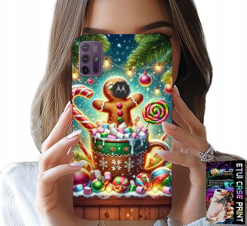 ETUI DO MOTOROLA MOTO G10 / G30 - PIERNIK PIERNIKI ŚWIĄTECZNE WZORY +SZKŁO na Arena.pl