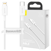 kabel usb-c do lightning baseus superior series, 20w, pd, 2m (biały)