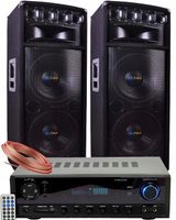 KOLUMNY ESTRADOWE 1600W + KOŃCÓWKA BT NAGŁOŚNIENIE