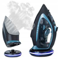 Żelazko bezprzewodowe parowe 2400w generator pary ceramiczne LED mocne HIT