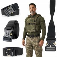 Pasek Do Spodni Taktyczny Wojskowy Militarny Solidny Czarny Klamra QR