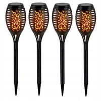 4x Lampa solarna wbijana Latarnia Pochodnia Płomień Ogień 9,5 cm XL 53cm