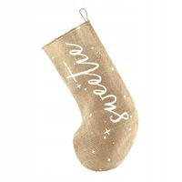 SKARPETY ŚWIĄTECZNE NA PREZENTY JUTOWA SWEETIE 23x40cm OZDOBY DEKORACJE x1