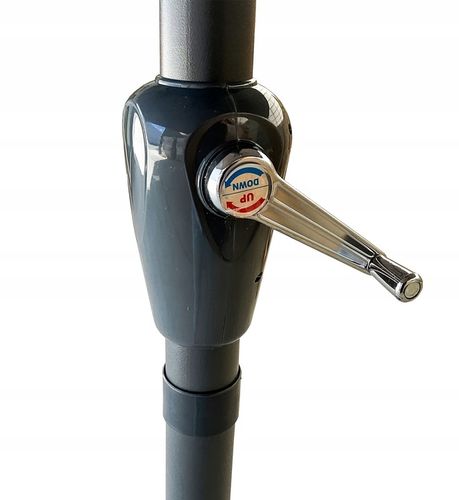 PODWÓJNY PARASOL OGRODOWY PRZECIWSŁONECZY Z KORBKĄ POKROWIEC PHOENIX SZARY na Arena.pl