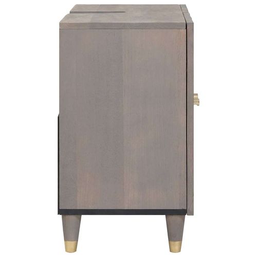 Szafka pod umywalkę Szary 62 x 33 x 58 cm Lite drewno mango na Arena.pl