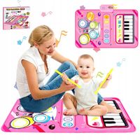 MATA MUZYCZNA DLA DZIECI TRWAŁA + 6 INSTRUMENTÓW 13-KLAWISZOWE PIANINO