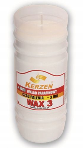 ZNICZE PARAFINOWE WKŁADY 3 DNI 72 h KERZEN 15 SZT na Arena.pl