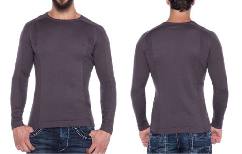 CIPO BAXX SZARY SWETER MĘSKI BASIC C44300~XXL na Arena.pl