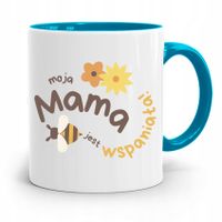 Kubek Błękitny Dla Mamy Moja Mama Jest Wspaniała Z Nadrukiem Ze Zdjęciem