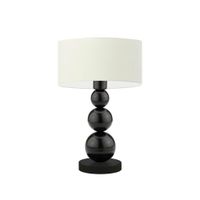 Lampka HONOLULU abażur ecru stelaż czarny