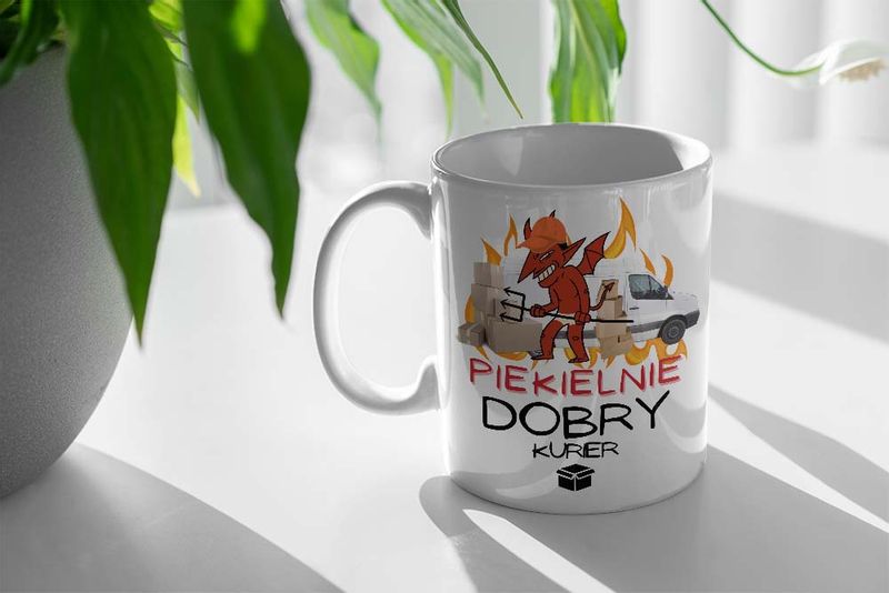 Kubek Różowy Dla Kuriera Fast Delivery Prezent Z Nadrukiem Ze Zdjęciem zdjęcie 3