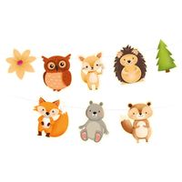 Girlanda urodzinowa Leśni przyjaciele, 200 cm