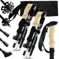 KIJE TREKKINGOWE SKŁADANE KIJKI W GÓRY DO TURYSTYCZNE REGULOWANE ALUMINIOWE