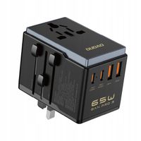 Adapter podróżny Dudao A65Pro 65W EU / US / JP / AUS / UK 2x USB-C 2x USB-A