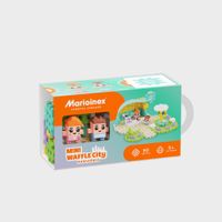 MARIOINEX MINI WAFFLE CITY KAWIARNIA ELASTYCZNE KLOCKI 80 EL. + 2 FIGURKI