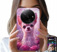 ETUI DO XIAOMI REDMI A3 - SŁODKA CHIHUAHUA NA RÓŻOWYM TLE KWIATAMI