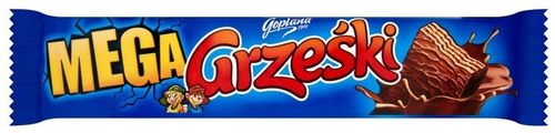 Grześki Mega Wafel przekładany kremem kakaowym w czekoladzie 48 g na Arena.pl