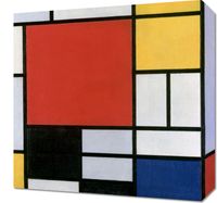 Obraz 40x40cm  Red, Yellow, Blue, and Black, Piet Mondrian