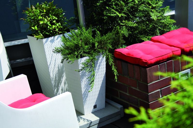 Doniczka RATO wysoka DRTS200 z wkładem | Antracyt zdjęcie 2