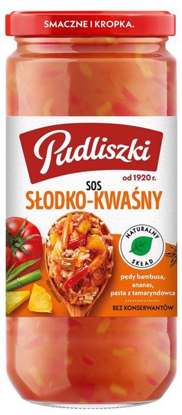 Pudliszki Sos słodko-kwaśny 480 g zdjęcie 1