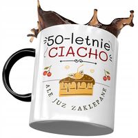 Kubek Czerny Na Urodziny 50 50Te 50-Te Prezent Z Nadrukiem Ze Zdjęciem