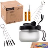 zbiornik czyszczenia aerografu szczotki druty igła