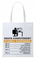 Dla Grafika Na Prezent Torba Eco Biała Shopper Z Nadrukiem Ze Zdjęciem