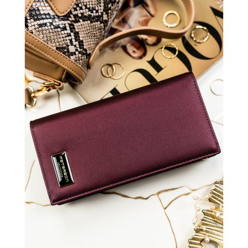 portfel damski ze skóry naturalnej i ekologicznej w fioletowym kolorze na Arena.pl