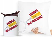 Zestaw Poduszka + Kubek Prezent Dla Teściowej Mamy Z Nadrukiem Ze Zdjęciem