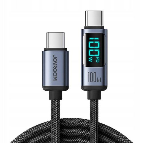 JOYROOM KABEL Z WYŚWIETLACZEM USB-C SZYBKIE ŁADOWANIE USB TYP C 5A 100W 1M na Arena.pl