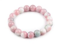 Bransoletka na gumce szklane koraliki