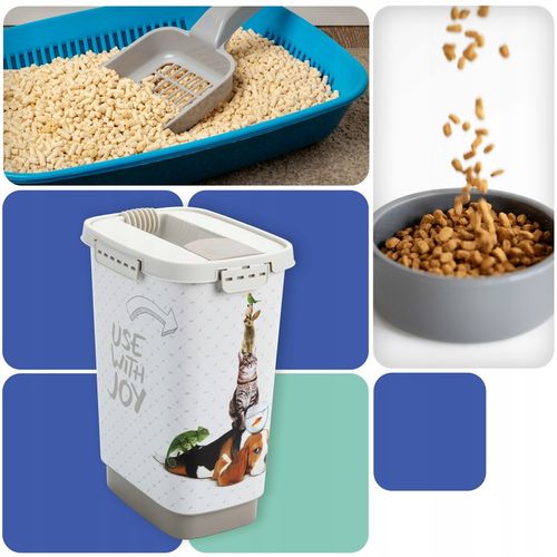 Pojemnik na karmę żwirek szczelny zamykane wieczko 10L Rotho CODY na Arena.pl