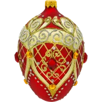 Ekskluzywne jajo Faberge z kamieniami: bordowe