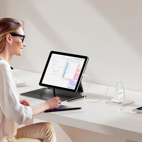 Unitek Ładowarka sieciowa, 1x USB-A, 1x USB-C, QC, PC 3.0, 20W, biała na Arena.pl