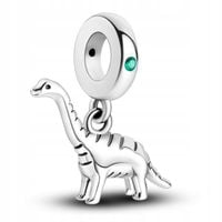Zawieszka SREBRO 925 Charms Koralik Dinozaur Brontozaur