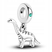 Zawieszka SREBRO 925 Charms Koralik Dinozaur Brontozaur