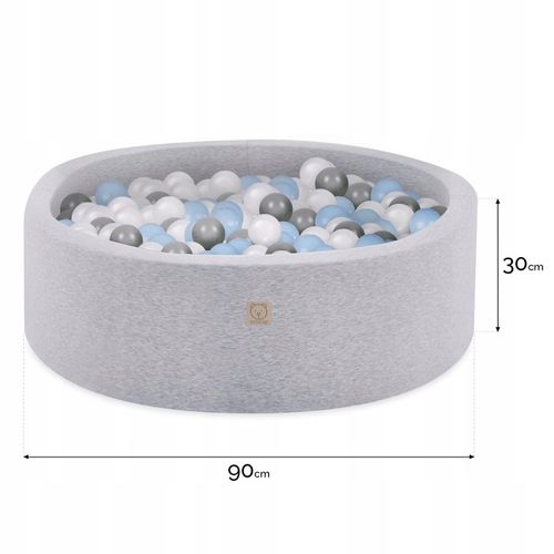 Suchy Basen z Kulkami 90x30 Basen Piankowy Szary Smart 200 piłek MISIOO na Arena.pl