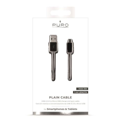 Kabel PURO micro USB na USB, 1A, 1m (czarny) na Arena.pl