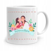Kubek Prezent Dla Mamy Matki Najlepsza Mama Z Nadrukiem Ze Zdjęciem