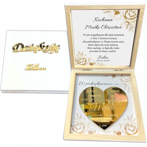 Podziękowanie dla Chrzestnych i Dziadków Rodziców Prezent Pierwsza Komunia na Arena.pl