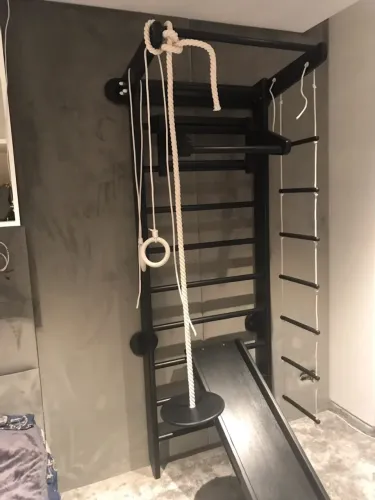 Drabinka gimnastyczna przyścienna Black Wood na Arena.pl